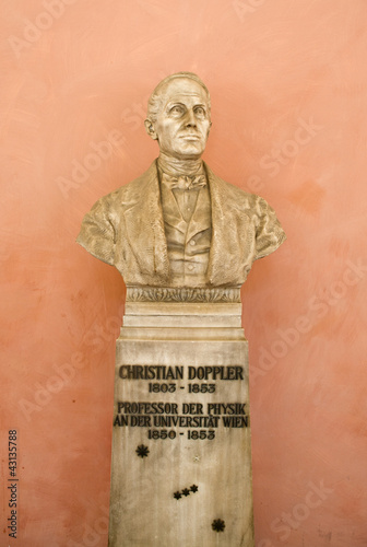 Statue of Christian Doppler at Vienna university