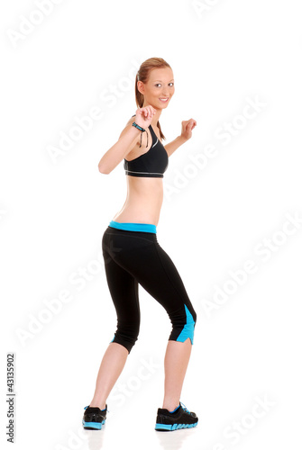 Woman doing zumba fitness