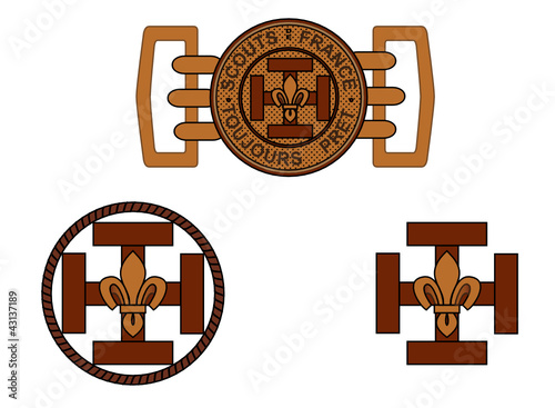 WEB ART DESIGN SCOUT BADGE INSIGNIA INSIGNE BOUCLE 010