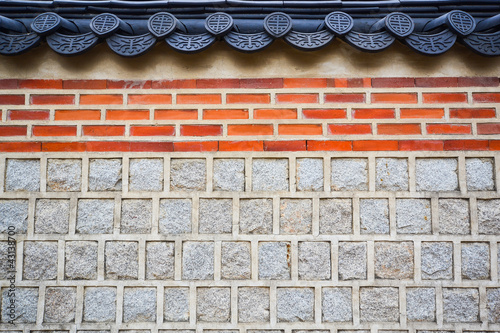 Brick and stone wall
