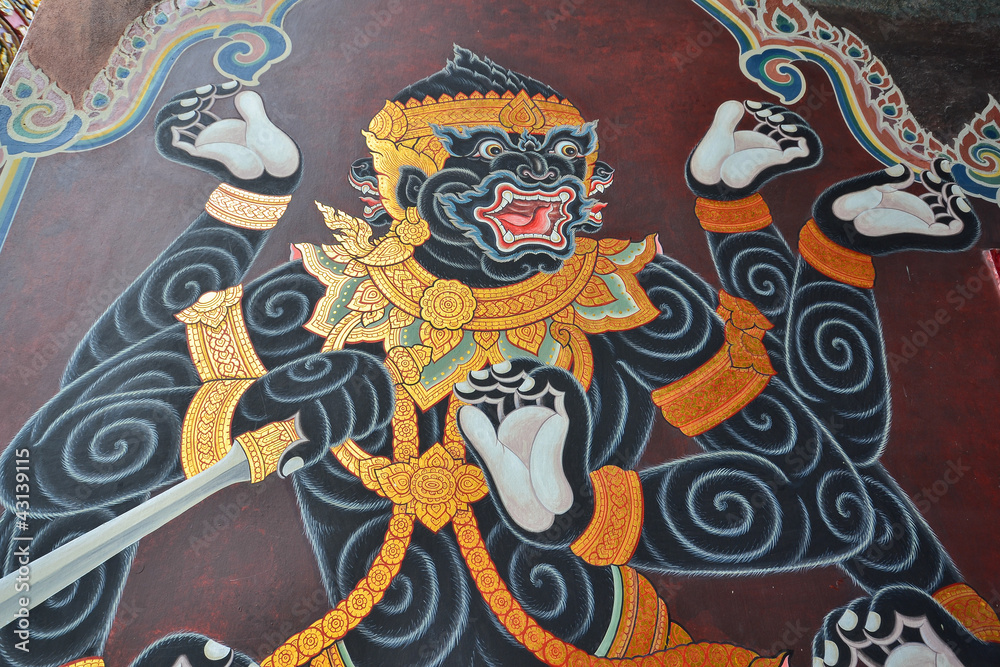 Art painting in Wat Phra Kaew (Public domain)