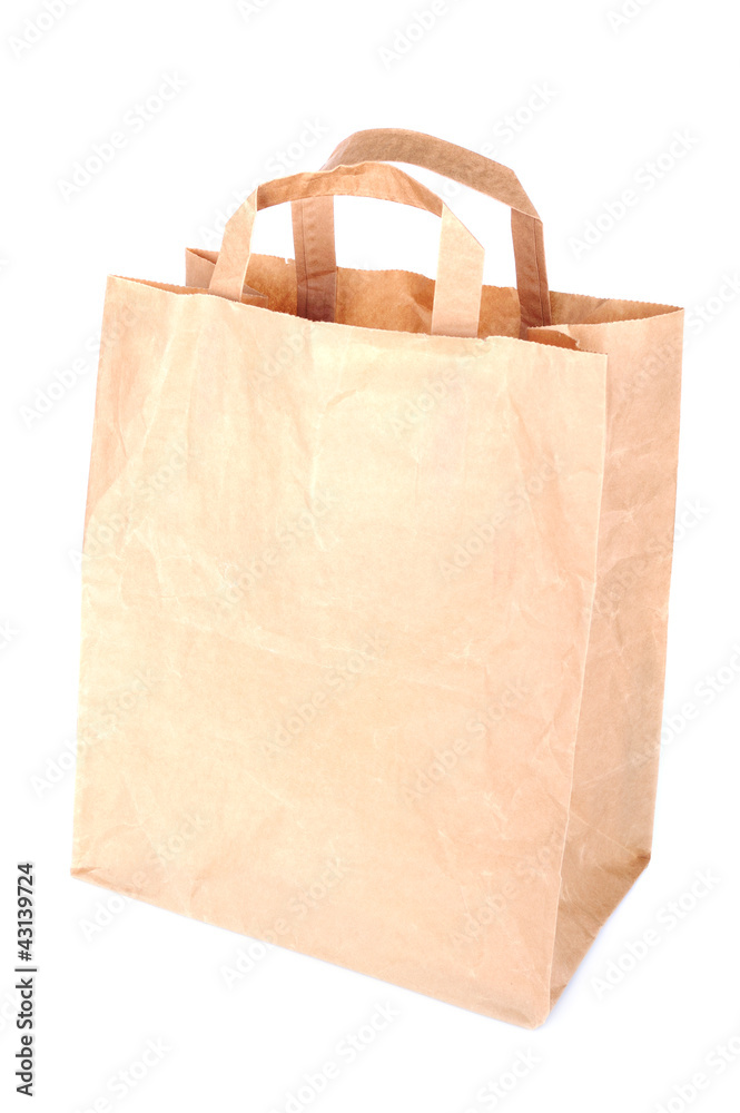 Paper bag isolated on a white background Paper bag isolated on a white background