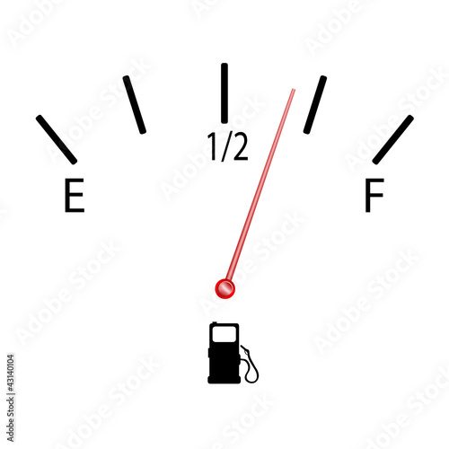fuel gauge with symbol vector illustration