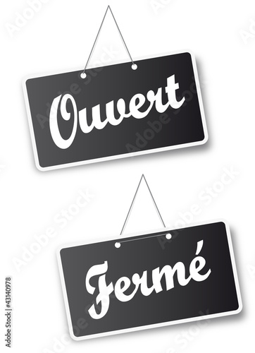 Pancartes "Ouvert/Fermé"