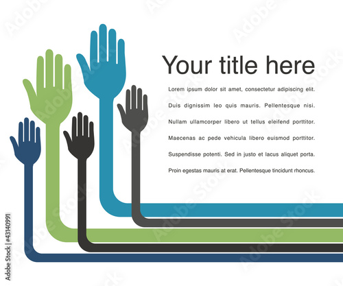 Hand design with copy space.