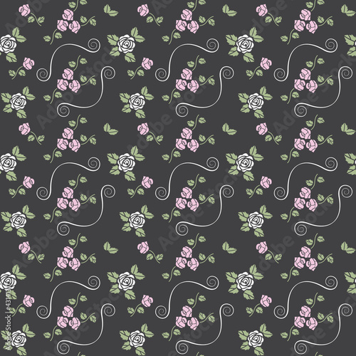 Wallpaper Mural Beautiful seamless pattern with roses Torontodigital.ca