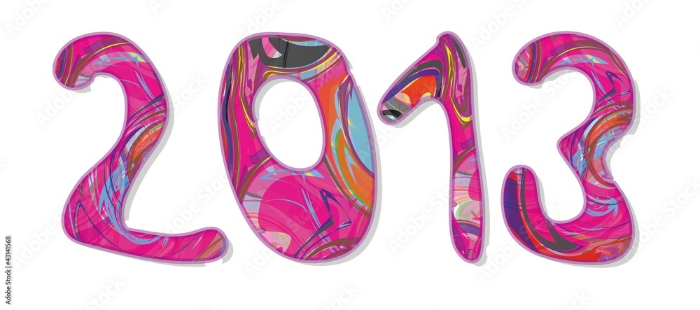 2013 Year Abstract Mixed Paint Colors Design 2013 Year Abstract Mixed Paint Colors Design