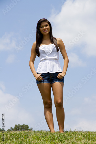 Girl Standing Outside