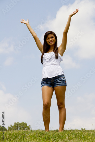 Girl Standing Outside