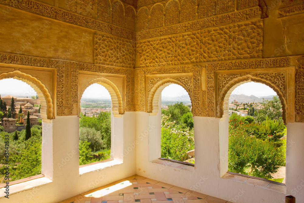 Generalife windows Granada, Spain