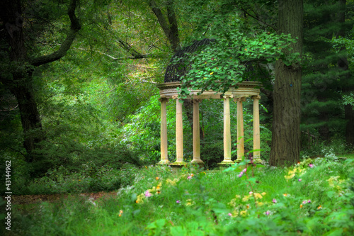 Fotografia, Obraz Vintage style garden gazebo in the woods