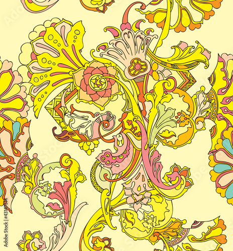 Seamless pattern with flowers