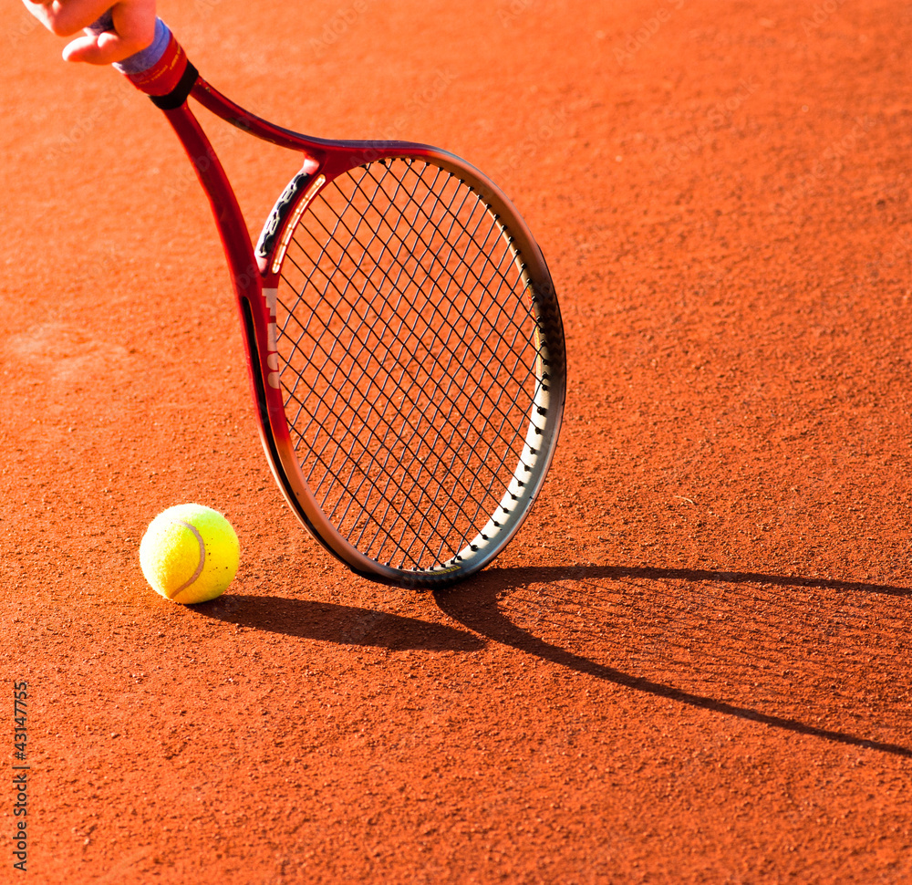 tennis on clay court