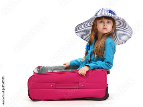 Portrait of little girl in ...
