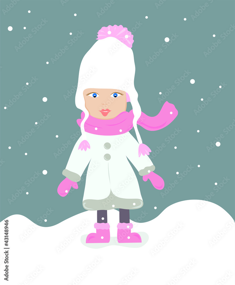 Girl in the snow