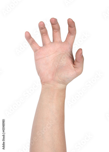 Hand sign isolated on white background