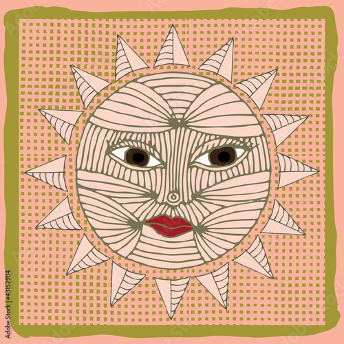sun on pattern baskground