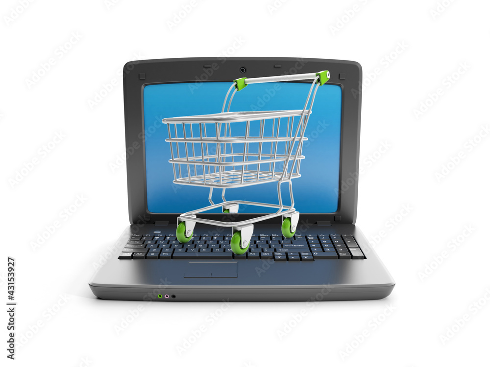 3d illustration: Large Black Laptop 3d illustration: Large Black Laptop