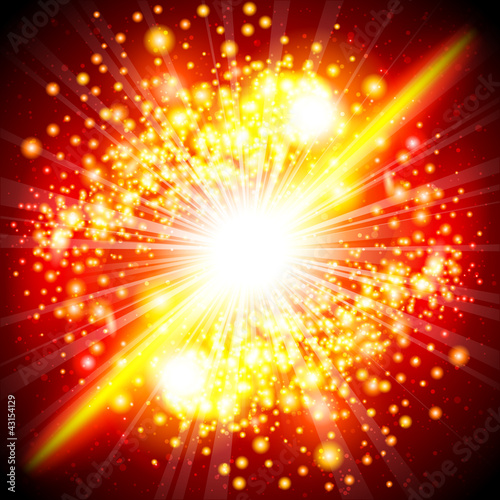 Background with a flash of the explosion