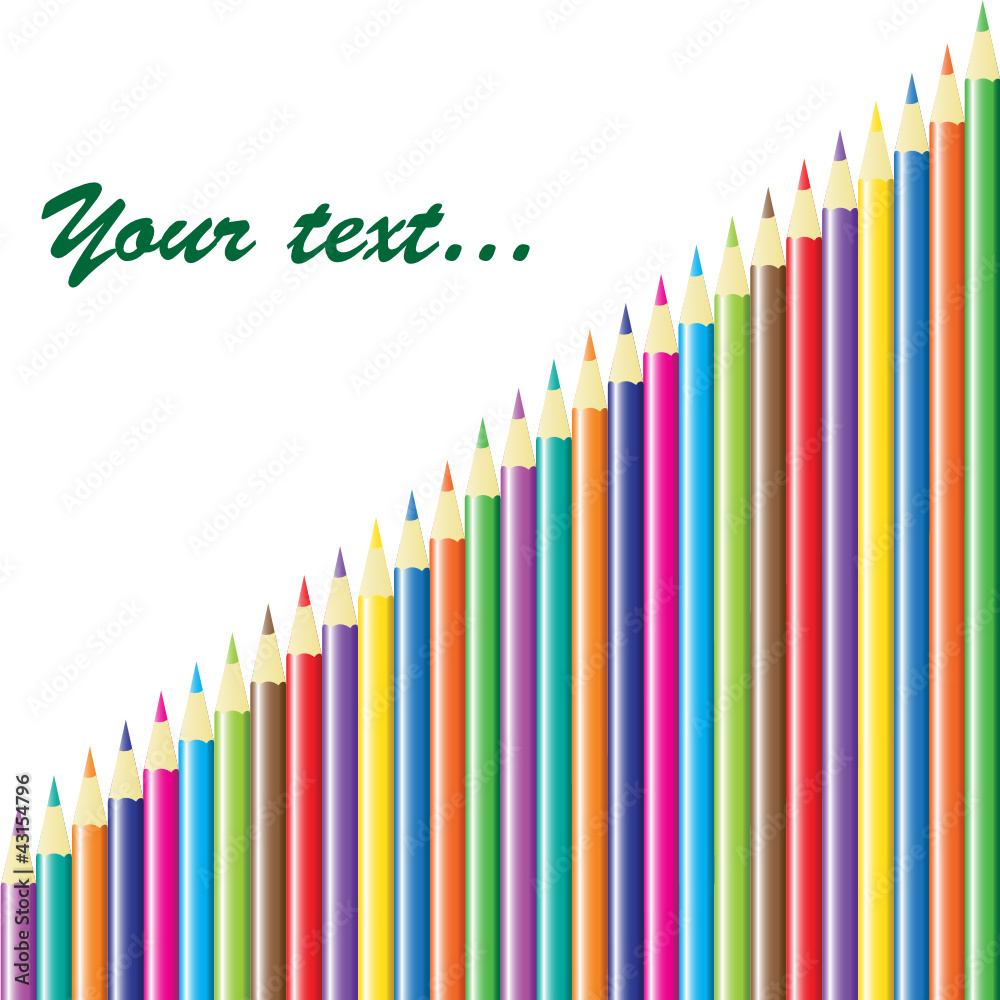 Fototapeta premium Background with colored pencils