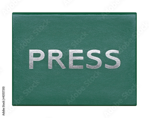 Obraz na plátně press card on a white background