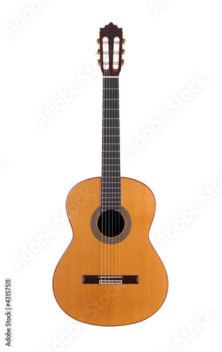 Fotografie, Obraz acoustic guitar on white background
