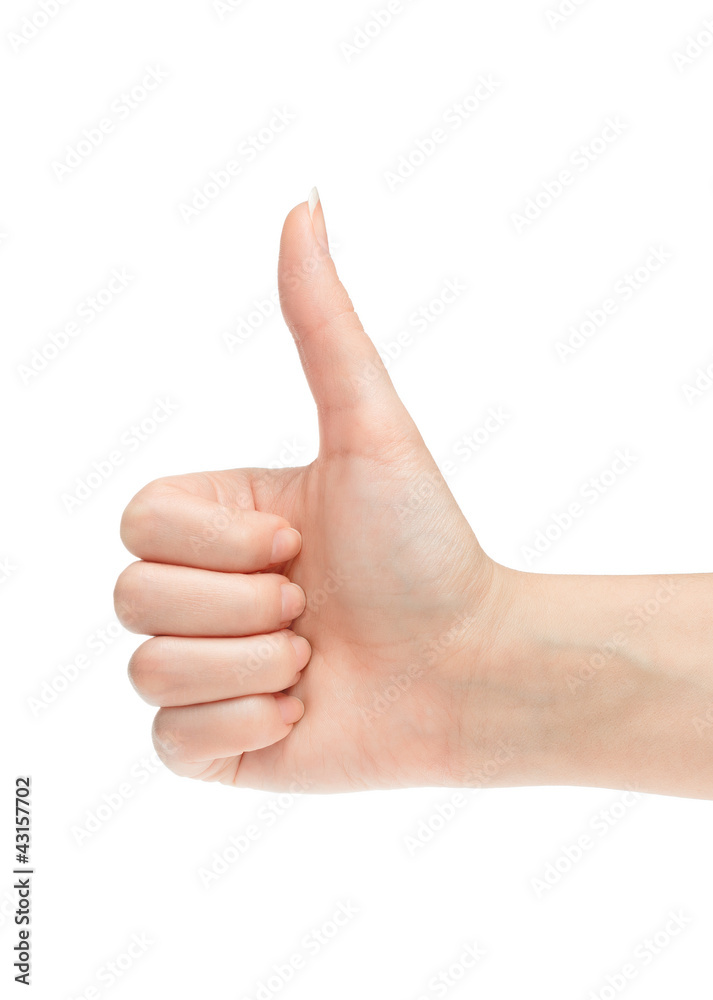 Ok. Gesture of the hand on white background Ok. Gesture of the hand on white background