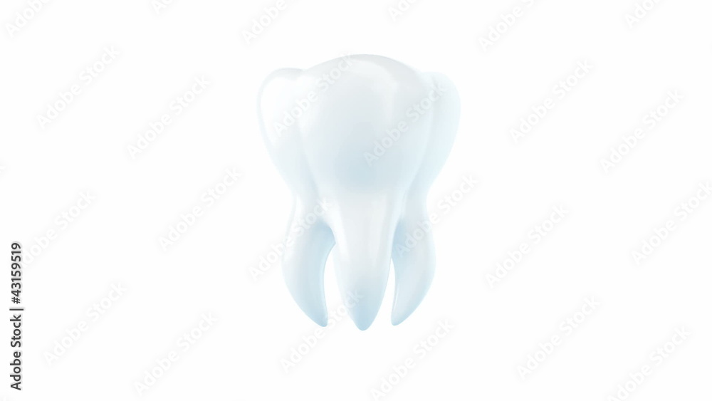 tooth is isolated spinning on its axis (alpha) HD tooth is isolated spinning on its axis (alpha) HD