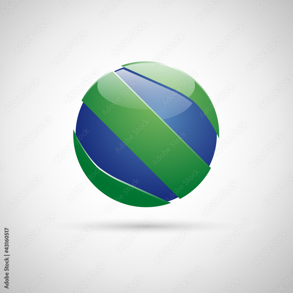 Logo spherical letter S, in glass # Vector Logo spherical letter S, in glass # Vector