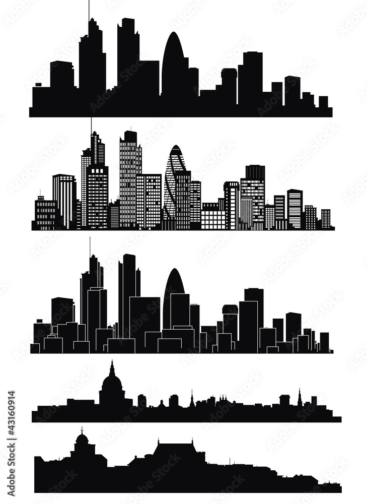 Vector of London skyline