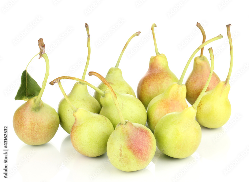 ripe pears isolated on white. ripe pears isolated on white.