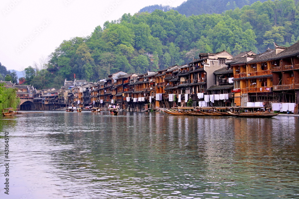 Fenghuang town. The province of Hunan. China is.