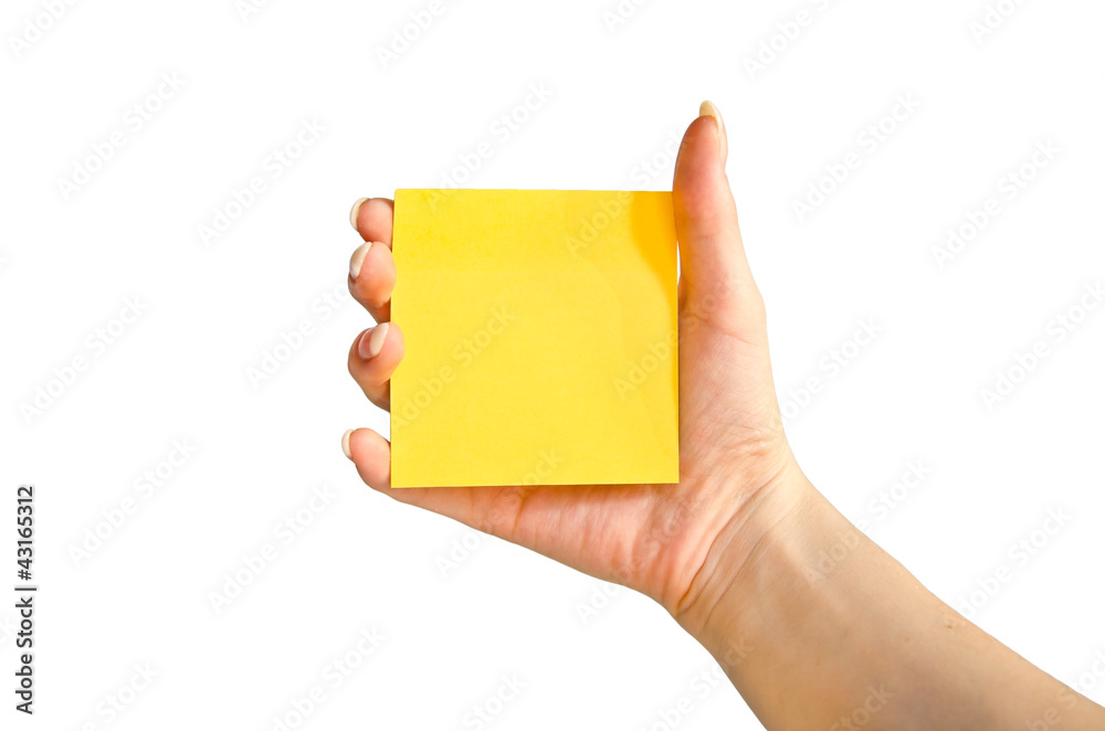 Hand Notizzettel Hand Notizzettel