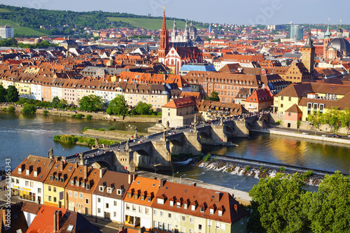 Picturesque landscape with Wurzburg, old town. Germany photo
