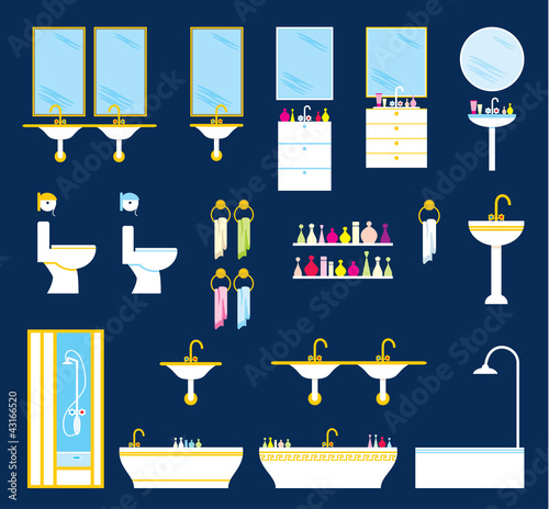 Bathroom equipment set