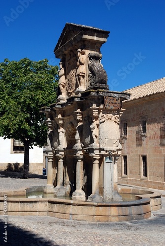 Fountain, Plaza Santa Maria, Baeza, Spain. photo
