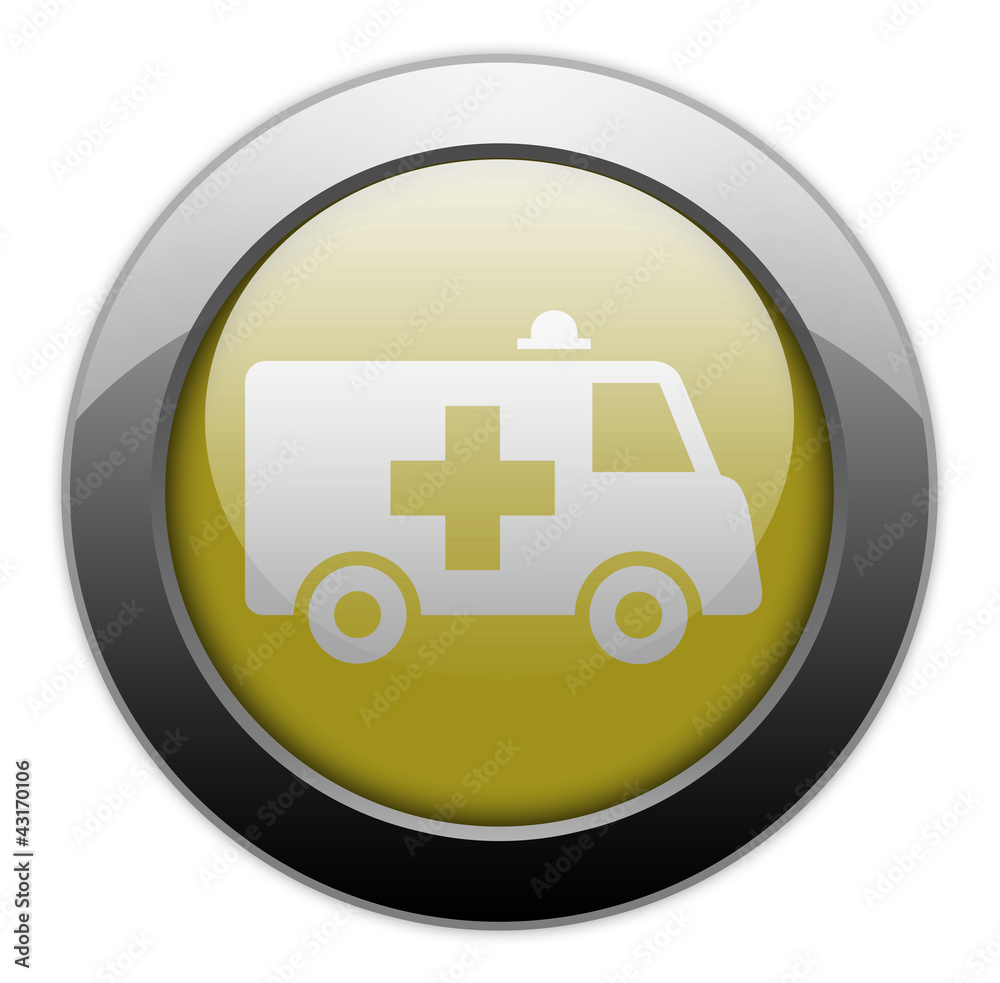 Yellow Metallic Orb Button Yellow Metallic Orb Button