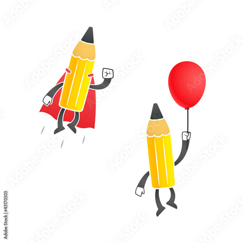 funny cartoon pencil