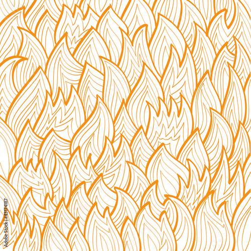 Linear drawing of the orange fire pattern