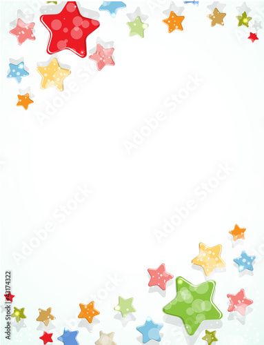 abstract light color stars fly vector background