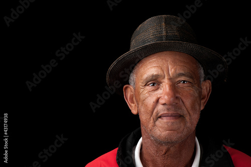 Old man with old hat