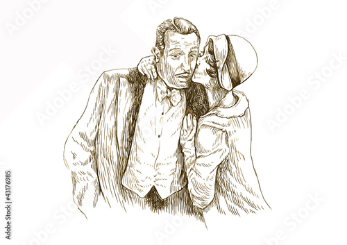 the kiss - retro and vintage picture