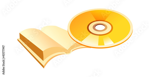 vector icon cd and book