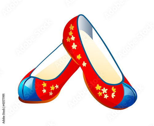 vector icon traditional shoes