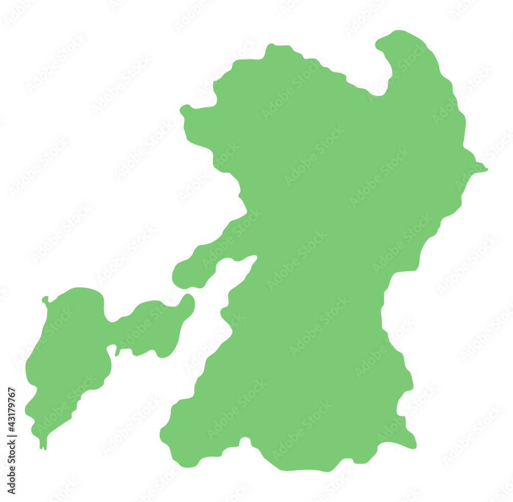 熊本県の地図