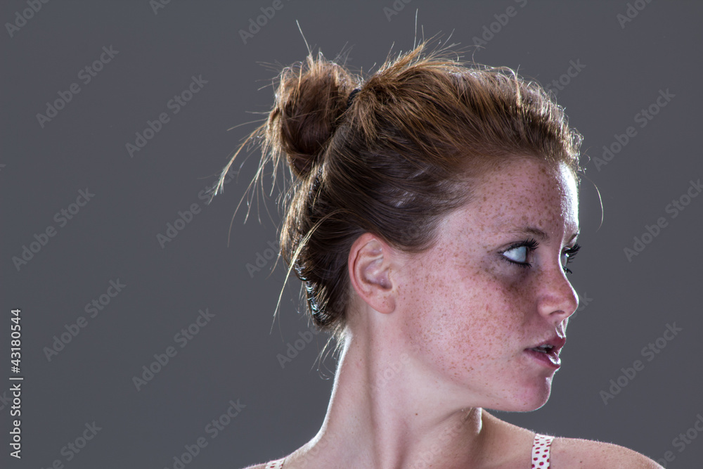 Beautiful girl at home, with sensual gaze