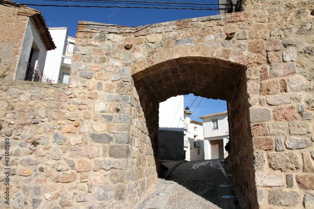 City walls,Manzanera , Javalambre ,Teruel,Aragon,Spain