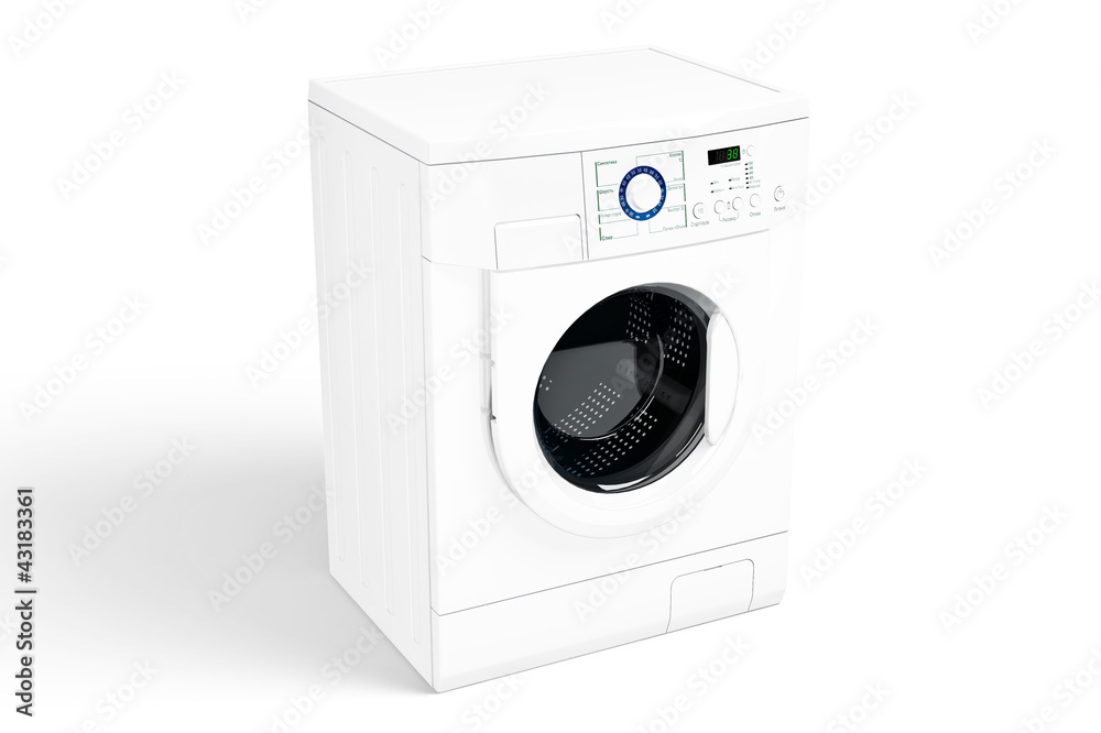 Washing machine isolated over white - 3d render