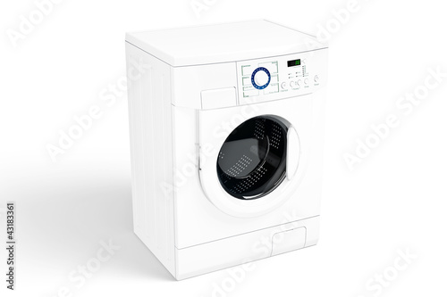 Washing machine isolated over white - 3d render