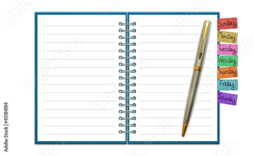 Blank Paper with Notebook and Pen